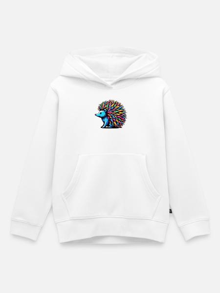Igel - Kinder Premium Organic Hoodie - Weiß