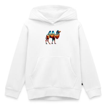 Kamel - Kinder Premium Organic Hoodie - Weiß - Vorne - AI Model Kid Female (0cm)