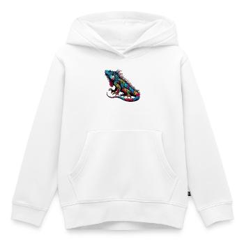 Iguana - Kids Premium Organic Hoodie - white - Front - AI Model Kid Female (0cm)