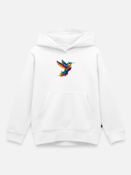 Kolibri - Kinder Premium Organic Hoodie - Weiß