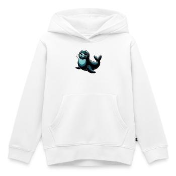 Siegel - Kinder Premium Organic Hoodie - Weiß - Vorne - AI Model Kid Female (0cm)