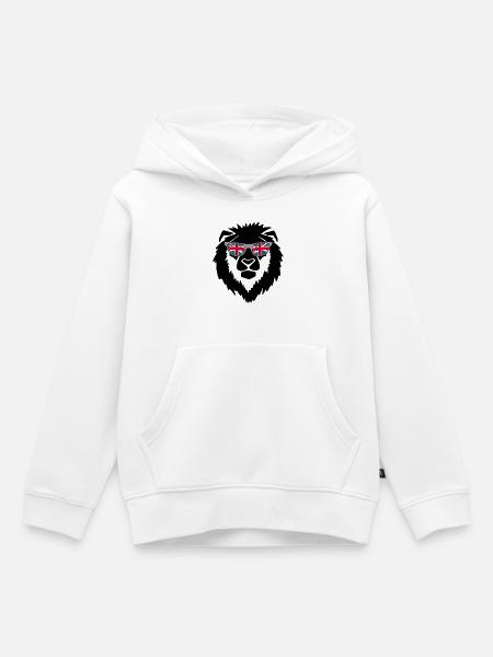 Englischer Löwe - Kinder Premium Organic Hoodie - Weiß
