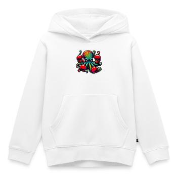Krake - Kinder Premium Organic Hoodie - Weiß - Vorne - AI Model Kid Female (0cm)