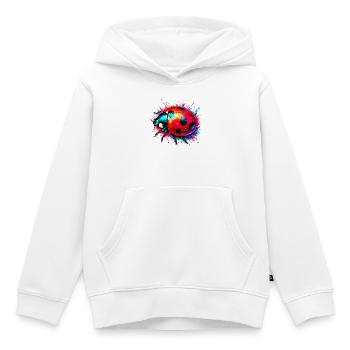 Coccinelle - Sweat Premium à capuche enfant bio - blanc - Devant - AI Model Kid Female (0cm)