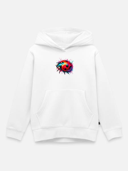 Marienkäfer - Kinder Premium Organic Hoodie - Weiß
