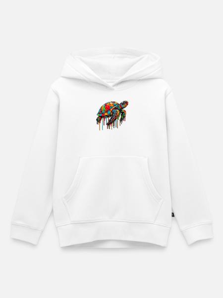 Schildkröte - Kinder Premium Organic Hoodie - Weiß