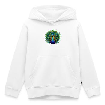 Pfau - Kinder Premium Organic Hoodie - Weiß - Vorne - AI Model Kid Female (0cm)