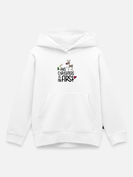 my first Christmas - Kinder Premium Organic Hoodie - Weiß