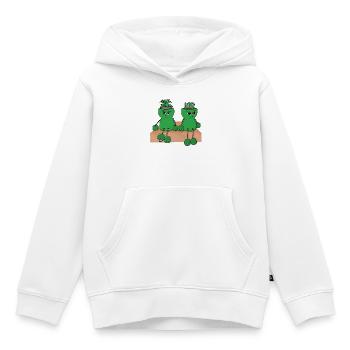 Adorables pots de plantes succulentes - Sweat Premium à capuche enfant bio - blanc - Devant - AI Model Kid Female (0cm)