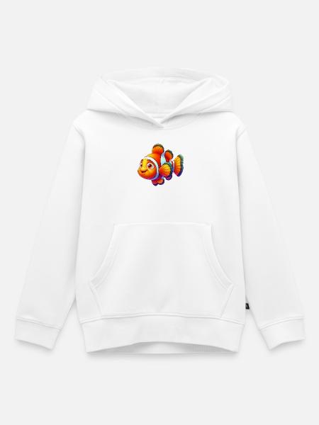 Clownfisch - Kinder Premium Organic Hoodie - Weiß
