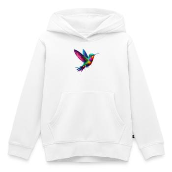 Kolibri - Kinder Premium Organic Hoodie - Weiß - Vorne - AI Model Kid Female (0cm)