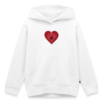 Hou van je lieve. Eigenzinnig en leuk Valentijnscadeau - Kinder Premium hoodie biologisch - wit - Voor - AI Model Kid Female (0cm)