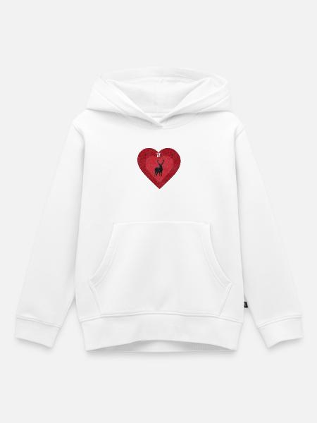 Love U Dear. Quirky and fun Valentine gift - Kids Premium Organic Hoodie - white