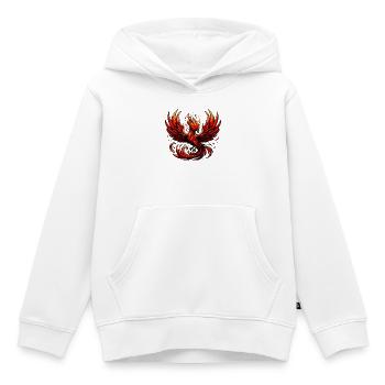 Roter Phönix - Kinder Premium Organic Hoodie - Weiß - Vorne - AI Model Kid Female (0cm)