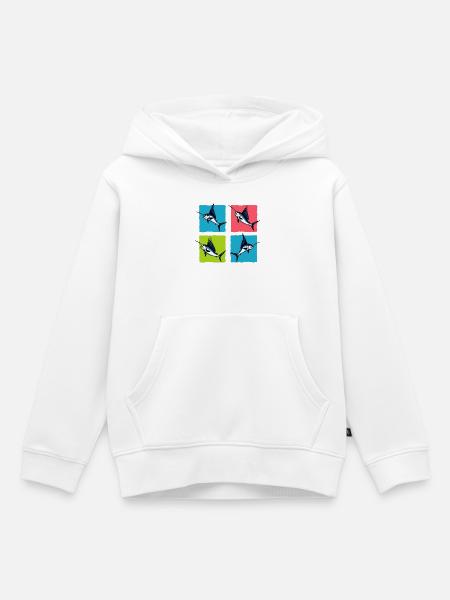 Schwertfisch - Kinder Premium Organic Hoodie - Weiß