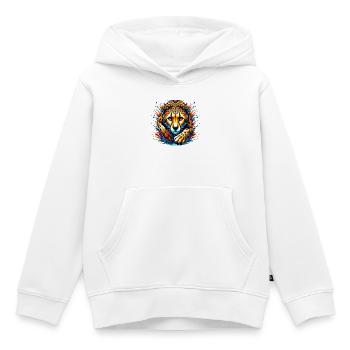 Gepard - Kinder Premium Organic Hoodie - Weiß - Vorne - AI Model Kid Female (0cm)