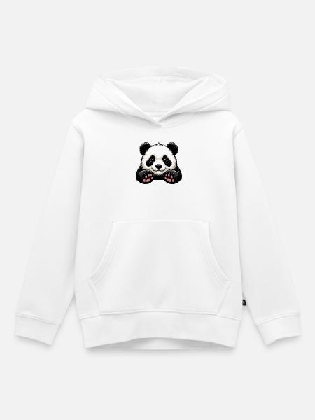 Panda - Kinder Premium Organic Hoodie - Weiß