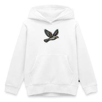 Habicht - Kinder Premium Organic Hoodie - Weiß - Vorne - AI Model Kid Female (0cm)