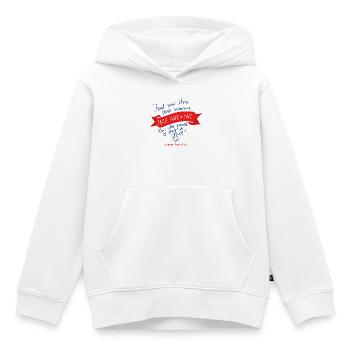 Foi, espérance et amour 2 - Sweat Premium à capuche enfant bio - blanc - Devant - AI Model Kid Female (0cm)