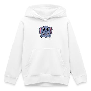 Elefant niedlich - Kinder Premium Organic Hoodie - Weiß - Vorne - AI Model Kid Female (0cm)