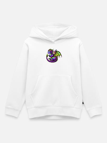 Drache - Kinder Premium Organic Hoodie - Weiß