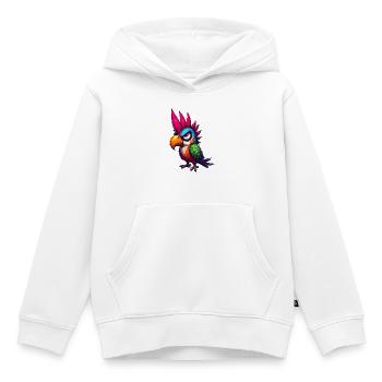 Punk Papagei - Kinder Premium Organic Hoodie - Weiß - Vorne - AI Model Kid Female (0cm)