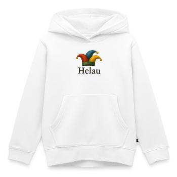 Helau Karneval Jester Hut - Kinder Premium Organic Hoodie - Weiß - Vorne - AI Model Kid Female (0cm)