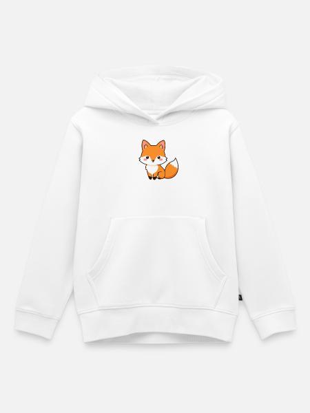 Fuchs - Kinder Premium Organic Hoodie - Weiß