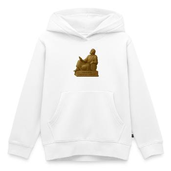 Bijoux de penseur philosophique - Sweat Premium à capuche enfant bio - blanc - Devant - AI Model Kid Female (0cm)