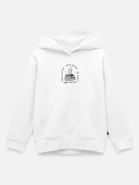 Bücher und Kaffee Lover Club lustiger Iced Latte - Kinder Premium Organic Hoodie - Weiß