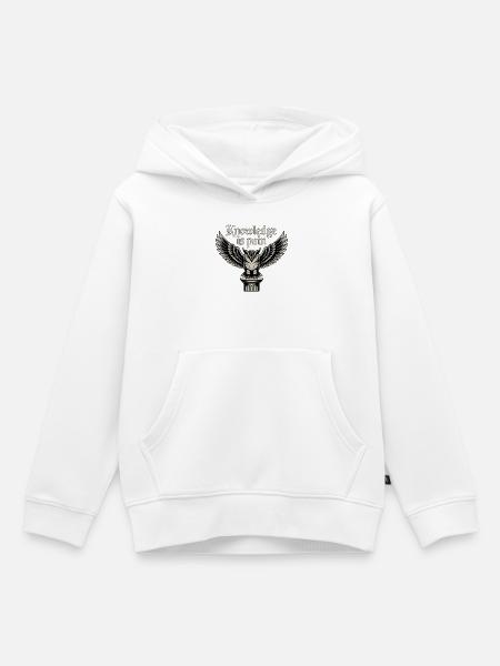 Wissen ist Schmerzeule - Kinder Premium Organic Hoodie - Weiß