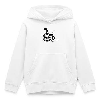 Rollstuhl - Kinder Premium Organic Hoodie - Weiß - Vorne - AI Model Kid Female (0cm)