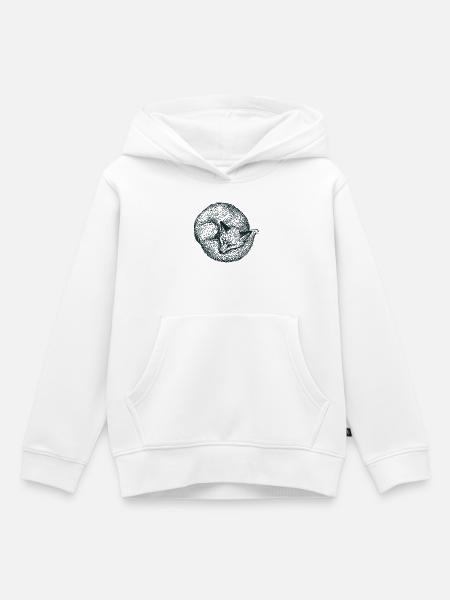 Eingerollter Fuchs - Kinder Premium Organic Hoodie - Weiß