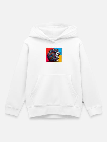 Igel - Kinder Premium Organic Hoodie - Weiß