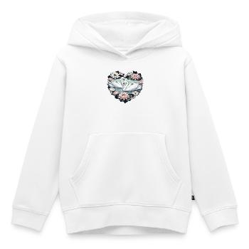 Schwäne und Lotusblüten - Kinder Premium Organic Hoodie - Weiß - Vorne - AI Model Kid Female (0cm)