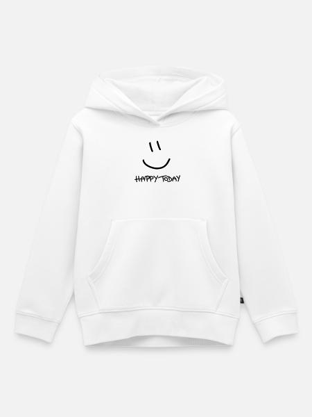 Happy Today - Kinder Premium Organic Hoodie - Weiß