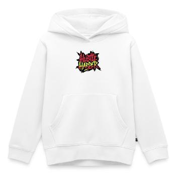 Hustle Neon Graffiti - Sweat Premium à capuche enfant bio - blanc - Devant - AI Model Kid Female (0cm)