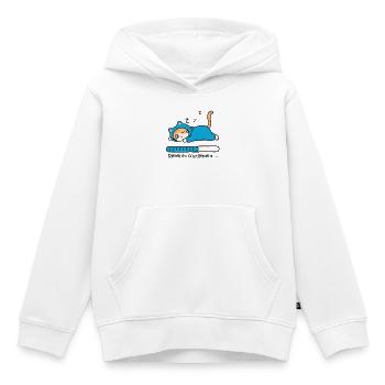 Cat alarm clock charging... - Kids Premium Organic Hoodie - white - Front - AI Model Kid Female (0cm)