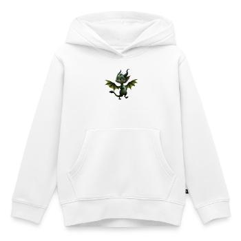 Geflügelter Grüner Drache - Kinder Premium Organic Hoodie - Weiß - Vorne - AI Model Kid Female (0cm)