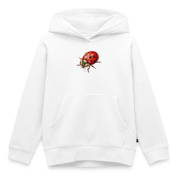 Marienkäfer als Glücksbringer - Kinder Premium Organic Hoodie - Weiß - Vorne - AI Model Kid Female (0cm)