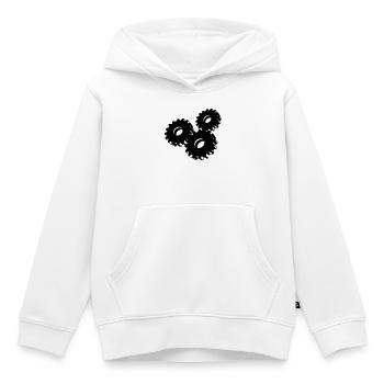 Zahnrad - Kinder Premium Organic Hoodie - Weiß - Vorne - AI Model Kid Female (0cm)