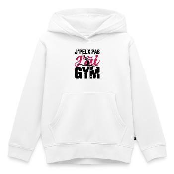Gymnastik Geschenk Ich kann nicht Ich habe Gym - Kinder Premium Organic Hoodie - Weiß - Vorne - AI Model Kid Female (0cm)