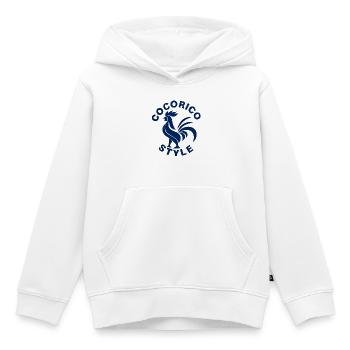 Cocorico-Stil - Kinder Premium Organic Hoodie - Weiß - Vorne - AI Model Kid Female (0cm)