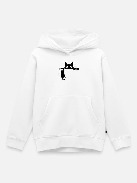 Kitty die Katze – Katzenliebhaber-Geschenk - Kinder Premium Organic Hoodie - Weiß