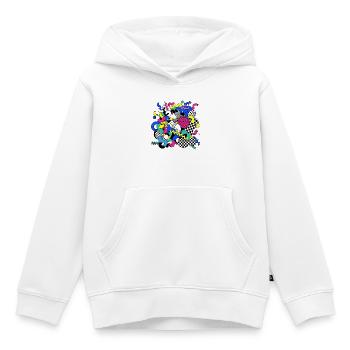 Neon Chaos Pop Art Muster - Kinder Premium Organic Hoodie - Weiß - Vorne - AI Model Kid Female (0cm)