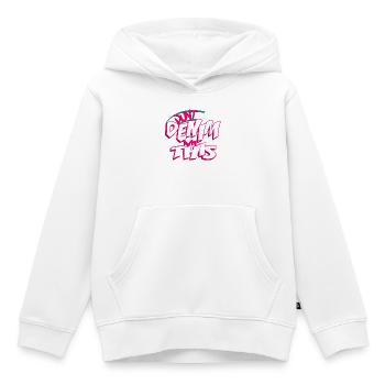 Verwandle mich nicht in eine Jeans. - Kinder Premium Organic Hoodie - Weiß - Vorne - AI Model Kid Female (0cm)