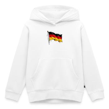 Deutsche Flagge  - Kinder Premium Organic Hoodie - Weiß - Vorne - AI Model Kid Female (0cm)