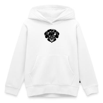 Dackel Hundekopf mit Sonnenbrille - Kinder Premium Organic Hoodie - Weiß - Vorne - AI Model Kid Female (0cm)