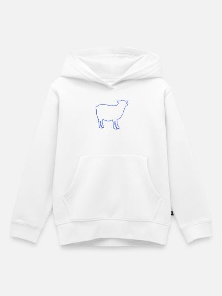 Schaf Silhouette - Kinder Premium Organic Hoodie - Weiß
