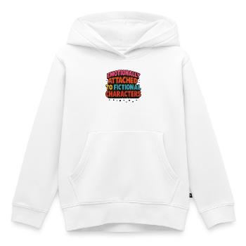 Emotional an fiktive Figuren gebunden - Kinder Premium Organic Hoodie - Weiß - Vorne - AI Model Kid Female (0cm)